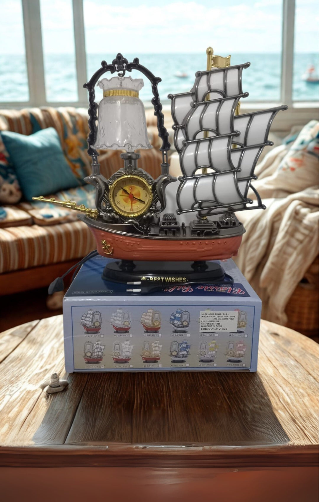 😍"¡DESCUBRE EL VELERO RELOJ LAMPARA🚢 stock limitado - garantía de devolución de 30 dias