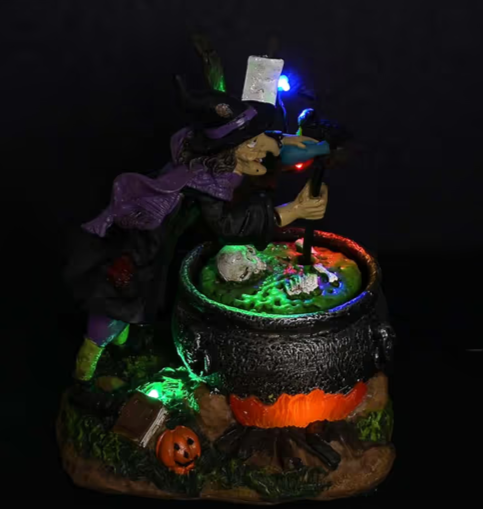 BRUJA CON CALDERO GIRATORIO