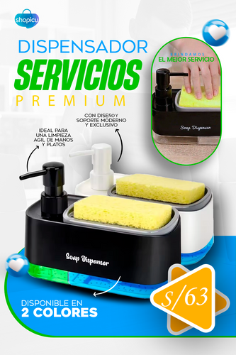 DISPENSADOR 2 EN 1 MULTI USO COCINA Y BAÑO