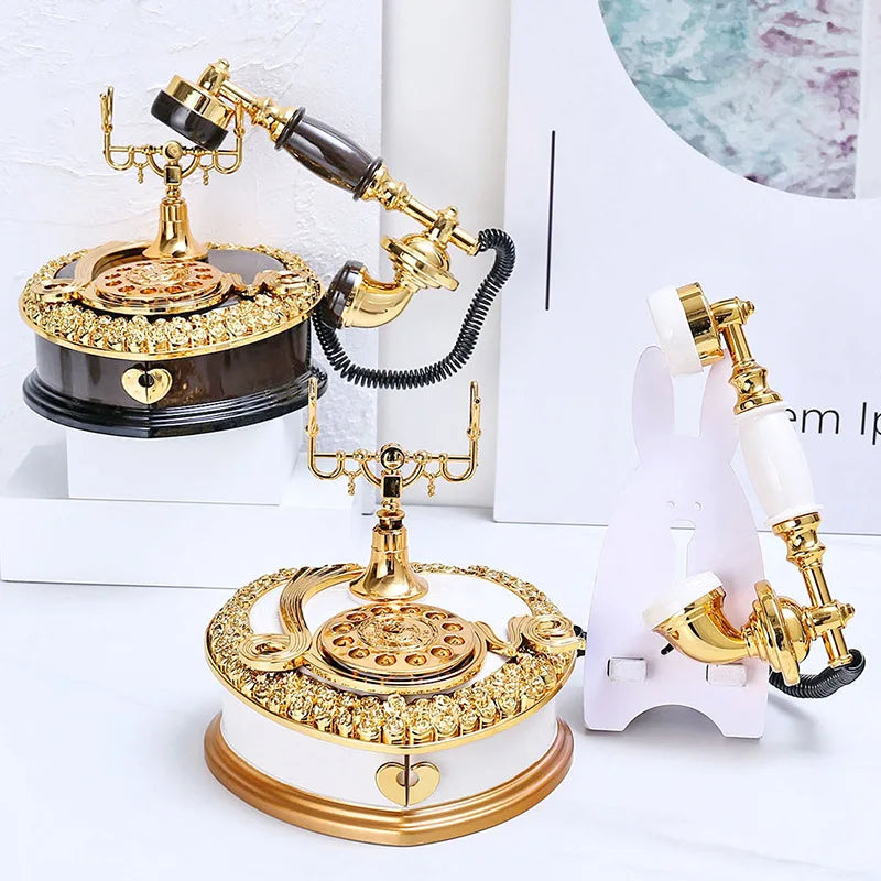 📞TELEFONO ANTIGUO, JOYERO DECORATIVO Y  MUSICAL🎶