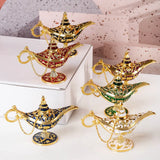 ❤️‍🔥ELEGANCIA Y AROMA 🐫LAMPARA ALADINO, PORTA QUEMADOR AROMATIZADOR Y DECORATIVO, MATERIAL DE METAL ZINC💕