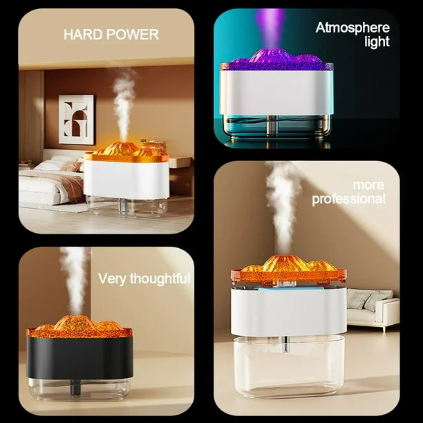 HUMIFICADOR VOLCAN MULTICOLOR🌈 (Diseño que inspira, aire que sana)❤️