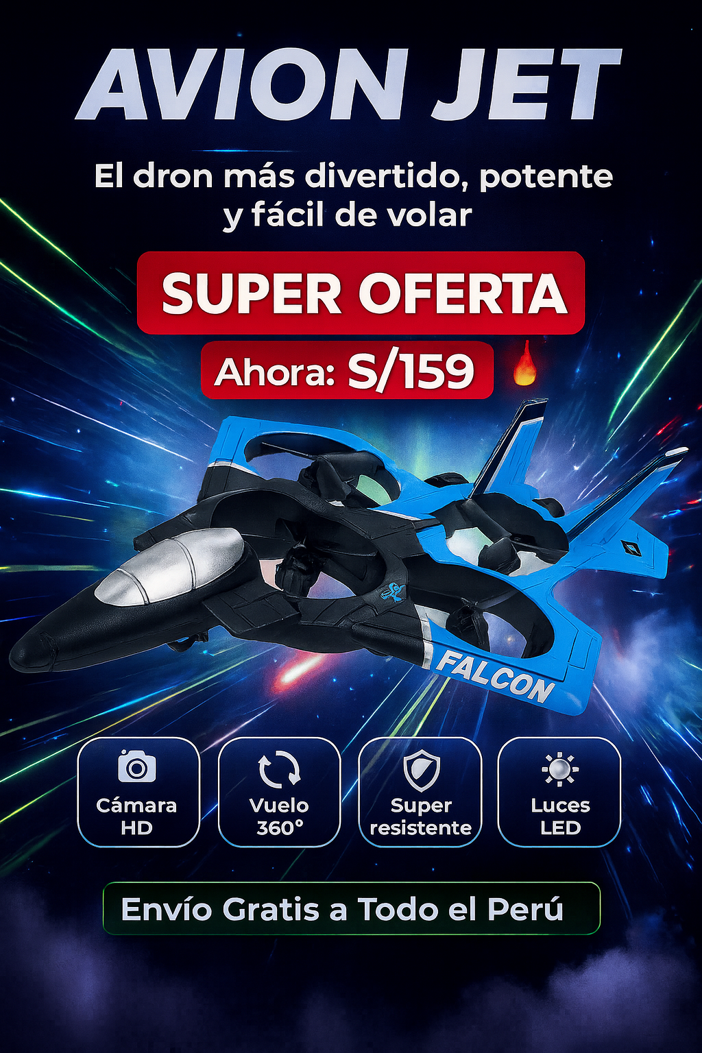 SUPER AEROJET CON CAMARA HD