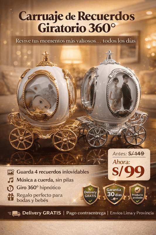 Carruaje de Recuerdos Giratorio 360°
