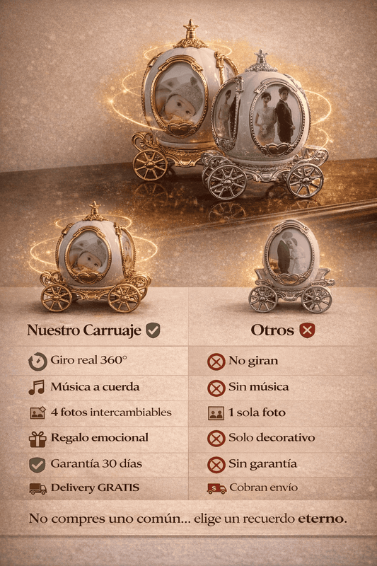 Carruaje de Recuerdos Giratorio 360°