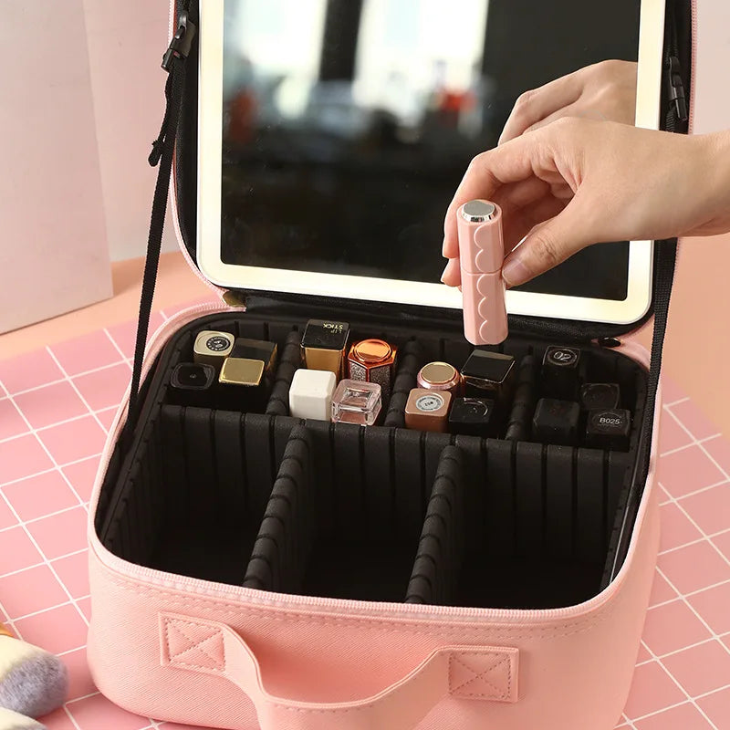 Organizador Portátil Maquillaje con Luz